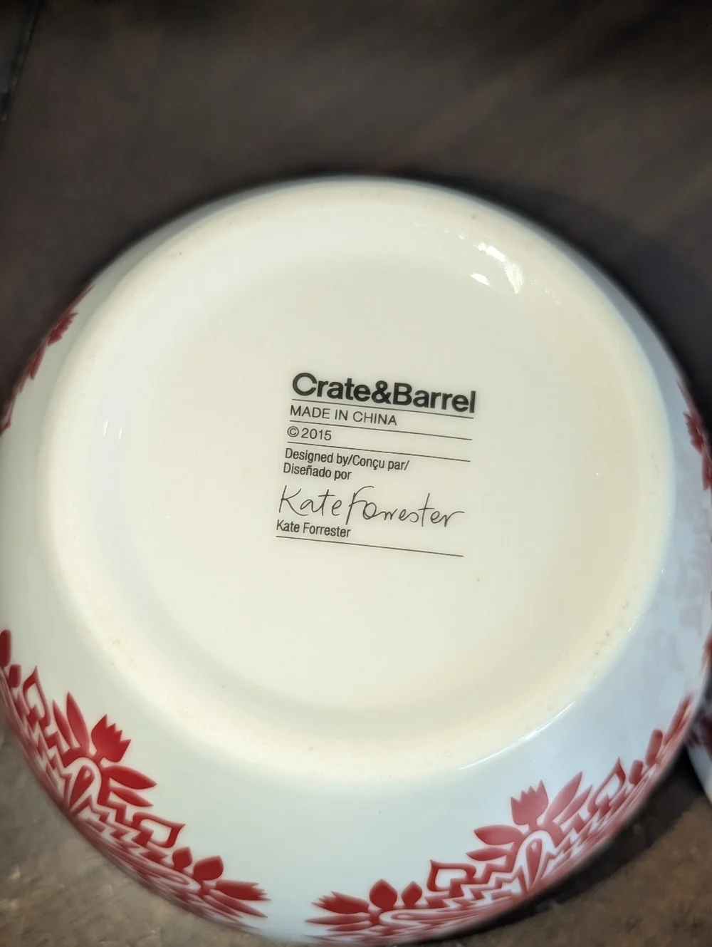 Crate and Barrel Nordic Kate Forrester bowls set of 3